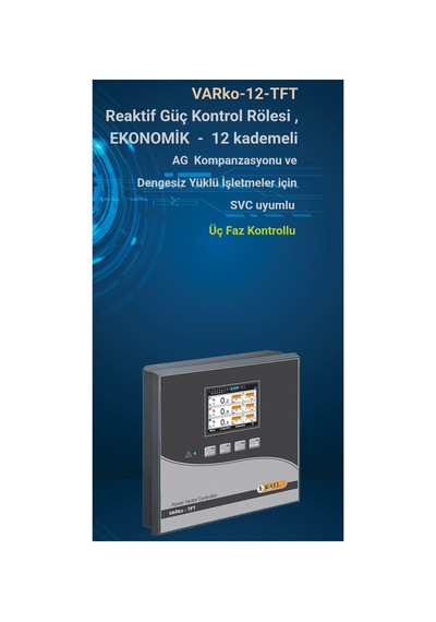 Varko-12-tft Reaktif Güç Kontrol Rölesi Ekonomik - 12 Kademeli S