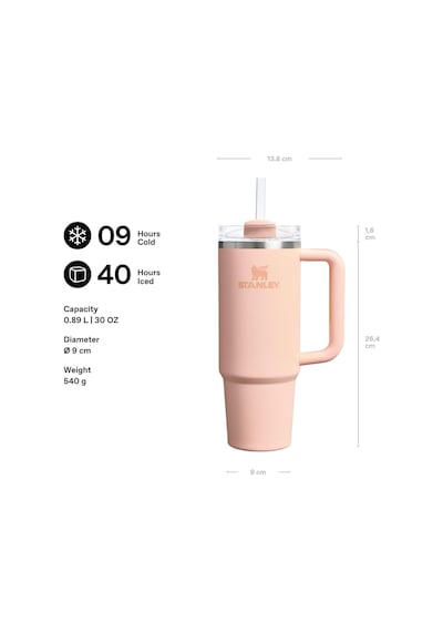 Quencher H2.o Flowstate Tumbler Pipetli Termos 0,89 Lt Pastel Turuncu Pastel Turuncu