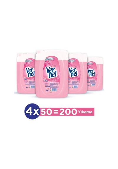 Vernel Çamaşır Yumuşatıcısı Gülün Büyüsü 4 x 5 L 200 Yıkama