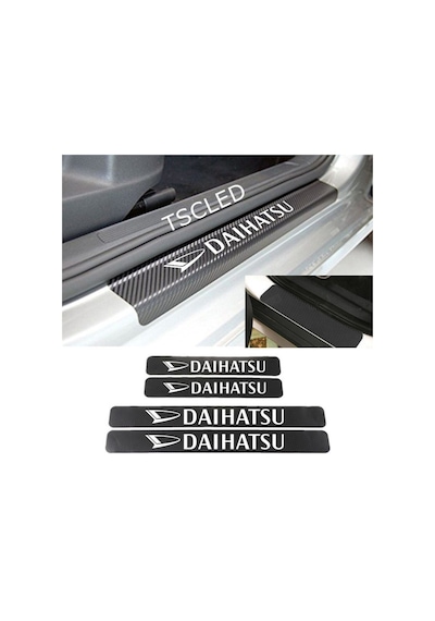 Daihatsu Karbon Kapı Eşiği Koruma Sticker Yapıştırma (4 Adet)