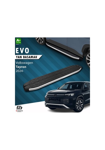 S-dizayn Volkswagen Tayron 2 Evo Krom Yan Basamak 193 Cm 2024 Üzeri A+ Kalite
