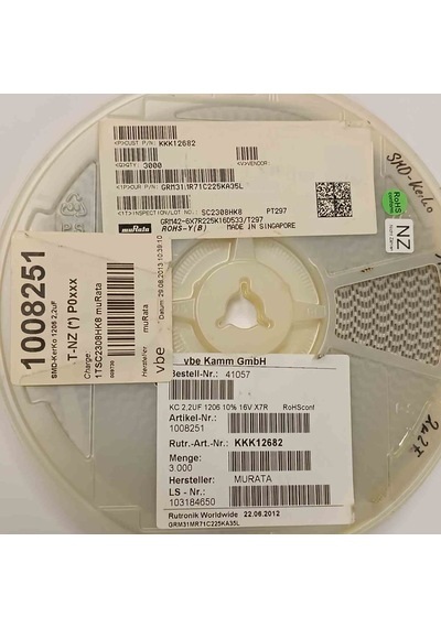 Grm31mr71c225ka35l 2.2mf 16v 1206 Kondansatör 84 Adet