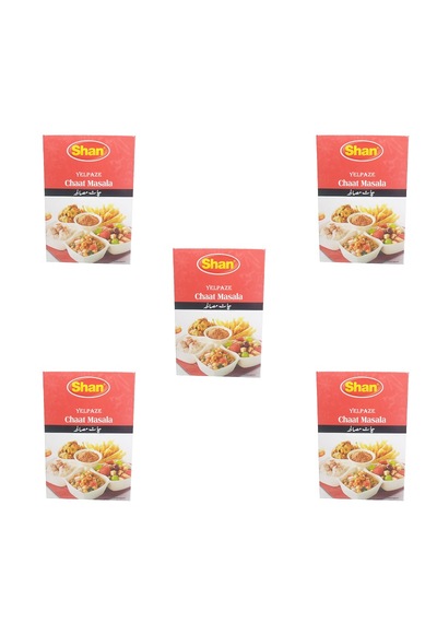 Yelpaze Shan Chaat Masala Salata Meyve Atıştırma Baharatı 5 x 45 G