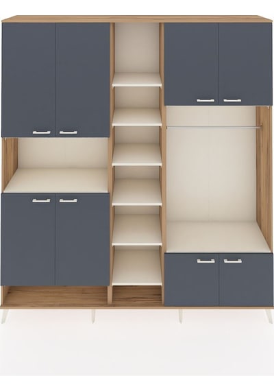 Hyperion Dolap 18 Raflı 8 Kapaklı Tek Askılı 220x44x243 Çam-antrasit/aytaşı Antrasıt/aytası Hyperion Dolap 18 Raflı 8 Kapaklı Tek Askılı 220x44x243 Çam-antrasit/aytaşı Antrasıt/aytası