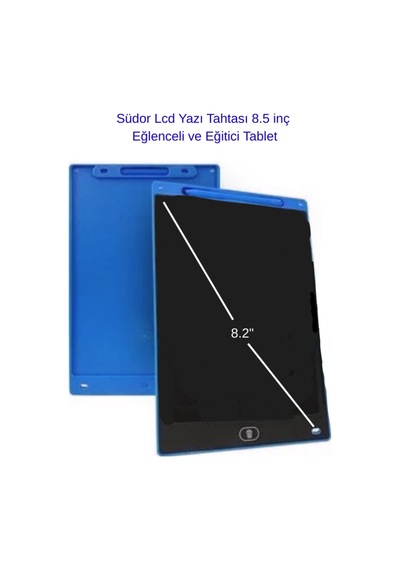 Lcd Yazı Tahtası 8.2 İnç Eğlenceli Ve Eğitici Tablet Mavi