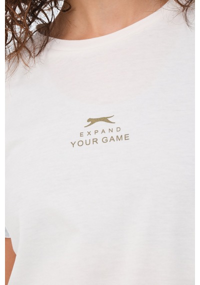 Slazenger Vıraj 2 Li Set Kadın Tişört Ekru - Siyah