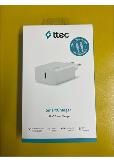 Ttec 2scs22bl Ttec Smartcharger Pd 20w Seyahat Hızlı Şarj Aleti+usb-c - Lightning 150cm Kablo Beyaz