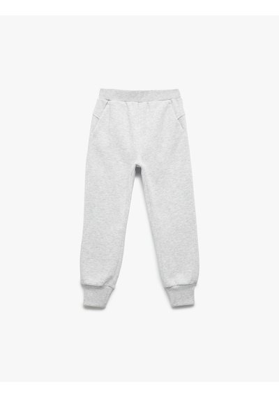 Koton Şardonlu Cep Detaylı Basic Jogger Eşofman Altı Gri 7wkg40018ak