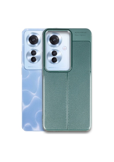 Oppo Reno 11f Uyumlu Kılıf Auto Focus Kapak - Koyu Yeşil