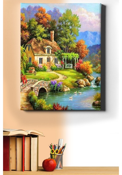 Webstyle Sayılarla Boyama Seti Kasnaklı Kır Evi 60 X 75 Cm