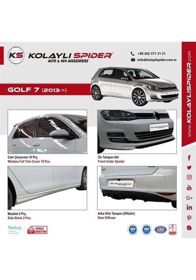 Vw Golf 7 Ön Tampon Altı Dil Mod Fiber 2013 Ve Sonrası