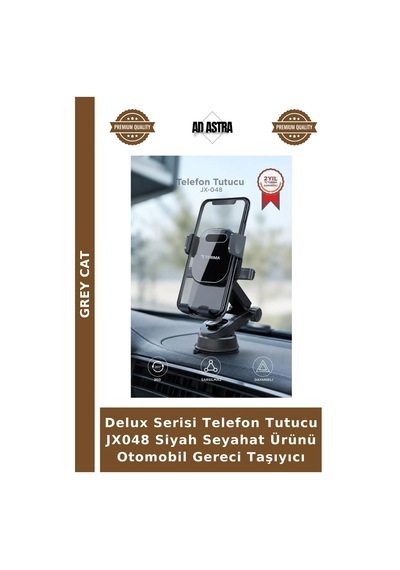 Delux Serisi Telefon Tutucu Jx048 Siyah Seyahat Ürünü Otomobil Gereci Taşıyıcı