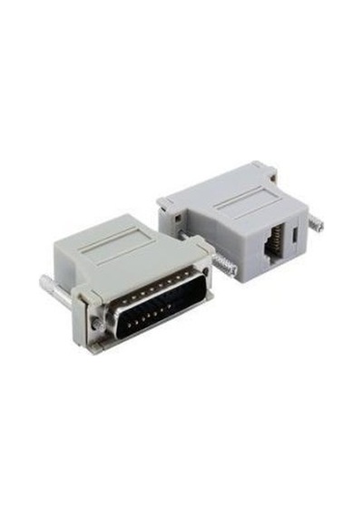 Modüler Çevirici - 25 Pin D-Sub Erkek - Rj45 Dişi