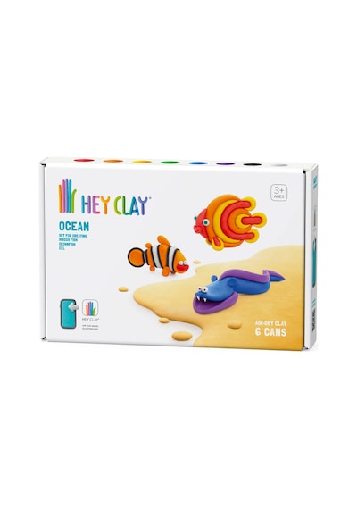 Hey Clay Hava İle Kuruyan Kil 6'lı Kutu - Okyanus Palyaço Balığı, Discus Balığı, Yılan Balığı