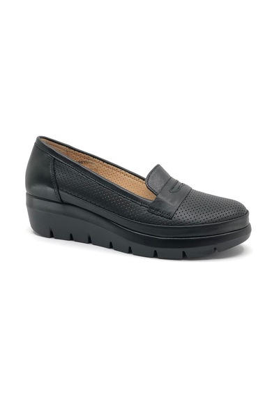 Greyder 59016 Zn Deri Dolgu Topuk Comfort Casual Kadın Ayakkabı siyah