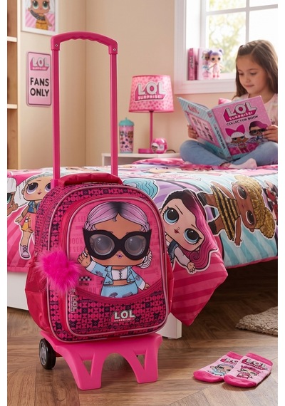 Lol Surprise Bb Air Lisanslı Çıkarılabilir Çekçekli Kız Çocuk Okul Çantası 2183 Pembe - Mavi