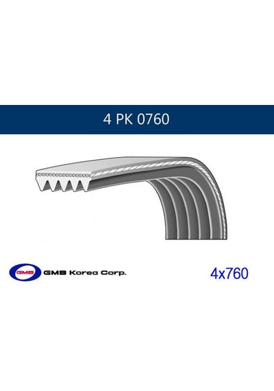 GMB 4PK0760 V Kayışı Palio Kanallı
