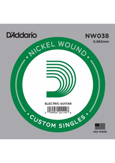 D'addario Nw038 Elektro Ve Akustik Gitar Tek Tel Mi 6 No