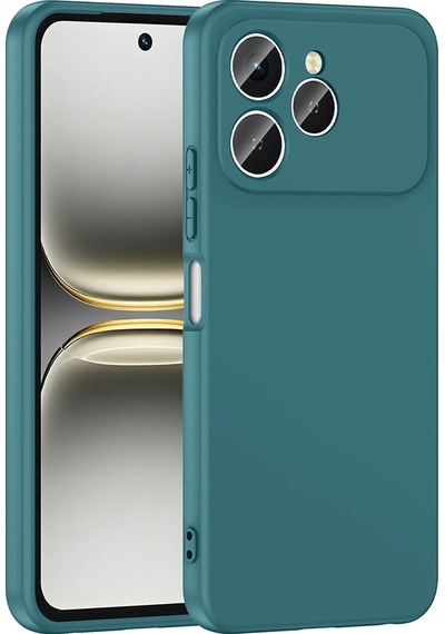 Tecno Spark 40 Kılıf Zore Mara Lansman Kapak Koyu Yeşil