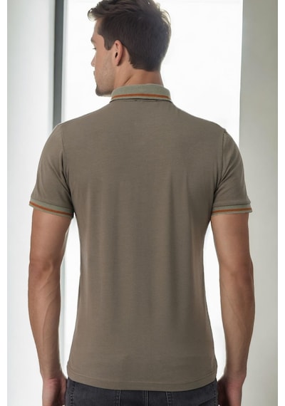 T9586 Dewberry Erkek Polo Yaka T-shırt-haki