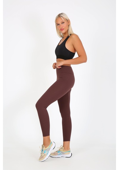 Aurafit Art-4102 Yüksek Bel Fitilli Toparlayıcı İnterlok Beli Kalın Lastikli Kadın Örme Tayt Kahverengi Aurafit Art-4102 Yüksek Bel Fitilli Toparlayıcı İnterlok Beli Kalın Lastikli Kadın Örme Tayt Kahverengi