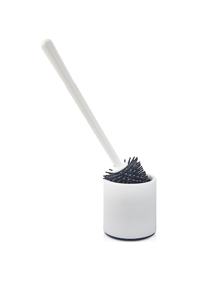 Ata Home Silikon Wc Tuvalet Banyo Fırçası Klozet Fırçası Beyaz-gri Oval Genel