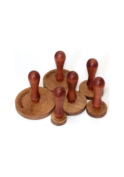 Kişiye Özel Ahşap Mühür Damga 7 Cm Çap Yuvarlak Mad7