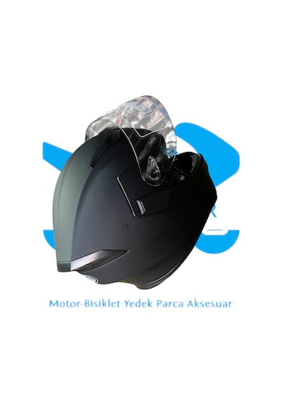 Çeneden Açılır Kask Siyah