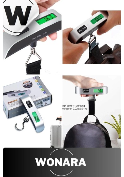 Dijital Lcd Ekranlı Hassas Taşınabilir Pratik Seyahat Bagaj Tartısı 50 Kg Kapasiteli Ağırlık Tartı