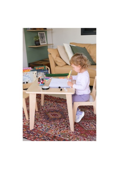 Montessori Ahşap Çocuk Masa Ve Sandalye Takımı Masa + 2 Sandalye