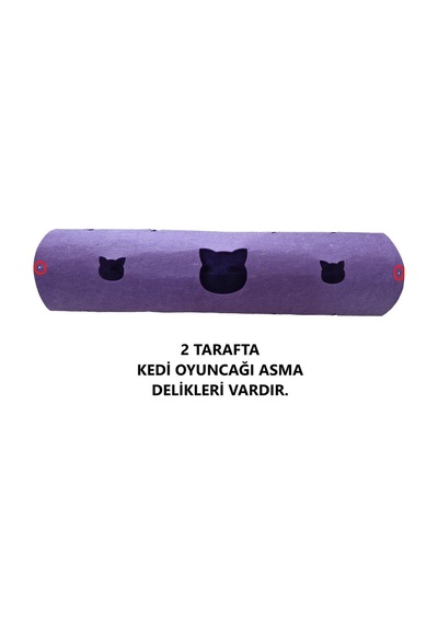Kedi Oyuncağı Tüneli 1. Kalite 3mm Keçeden Geçmeli Kedi Ve Pati Figürlü 9 Renk A8