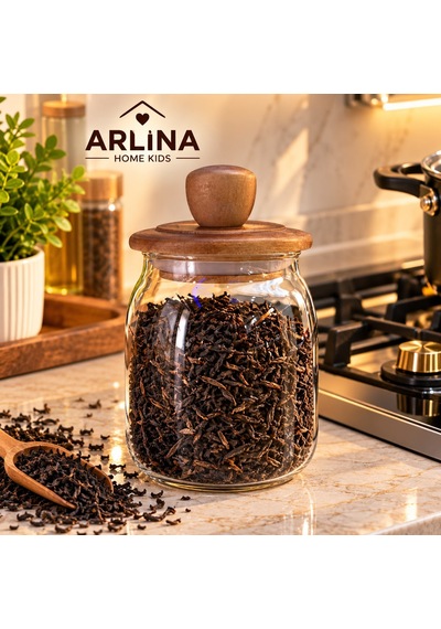 700 Ml Akasya Kapaklı Cam Kavanoz