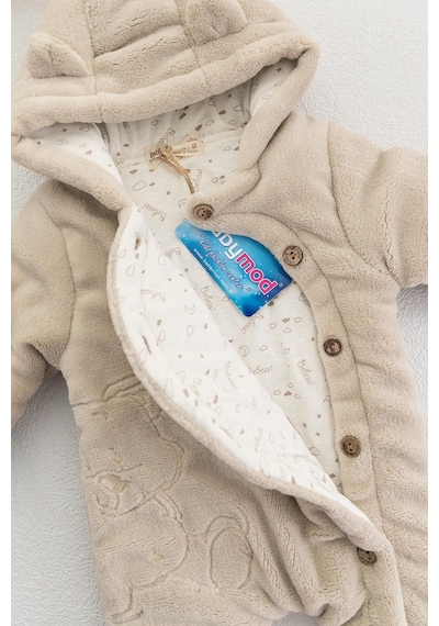 Babymod Ayıcık Figürlü Welsoft Peluş Astronot Bebek Tulum Bej