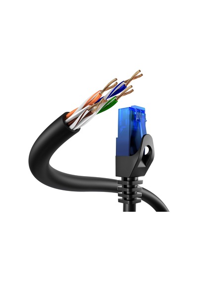 Ethernet Kablosu 10gbit/s 5m, Siyah
