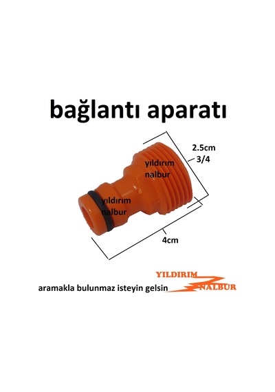 2 Adet Musluk Hortum Bağlama Aparatı 3/4 3 Çeyrek Plastik Aparat