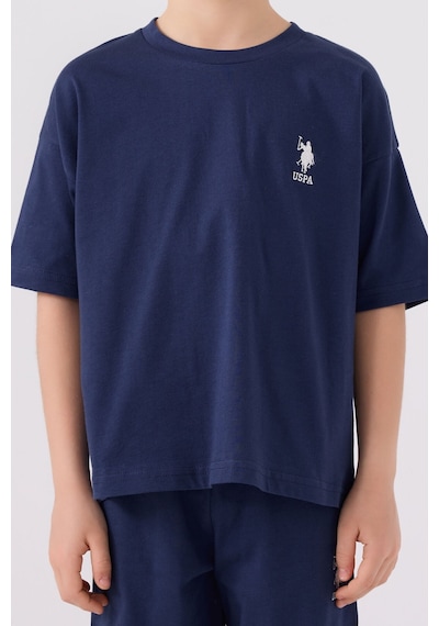 U.S. Polo Assn. Erkek Çocuk Koyu İndigo Bermuda Takımı 5274-43677 Koyu İndigo