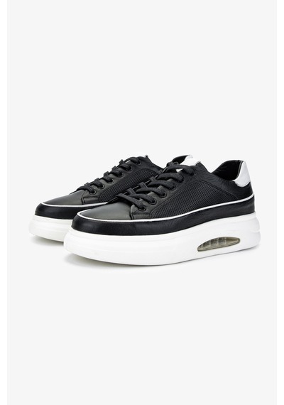 Valmenti Erkek Hakiki Deri Siyah Deri Sneakers & Spor Ayakkabı 298 2832-6015 Erk Ayk Y25 Sıyah Dr Siyah