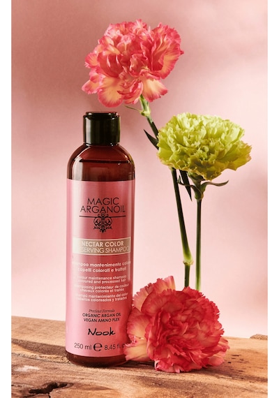 Nook Nectar Color Boyalı Saçlar İçin Argan Yağlı Renk Koruyucu Şampuan 250ml Zayıf - Yıpranmış
