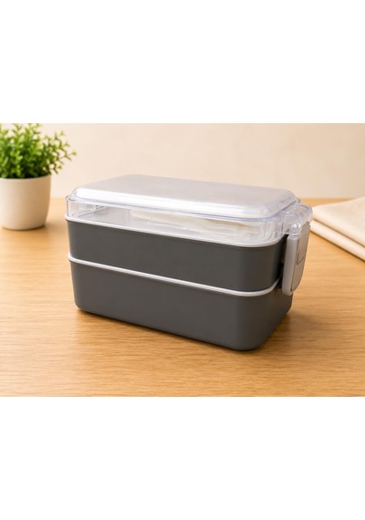 Lexroo Dordoi Astrallife 2 Katlı Beslenme Kabı 850 Ml + 500 Ml Bölmeli Lunch Box Çatal Kaşık Seti Çok Renkli
