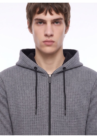 Discovery Expedition D6wm-swt3772 Gri Kapüşonlu Rahat Jakarlı Erkek Sweatshirt Gri Melanj
