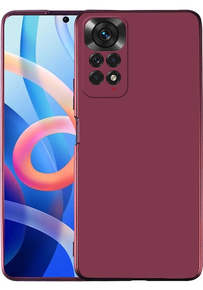 Xiaomi Redmi Note 11 Global Kılıf Zore Premier Silikon Kapak Mürdüm