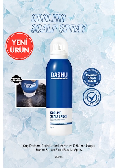 Serinlik Hissi Veren Ve Dökülme Karşıtı Bakım Sunan, Fırça Başlıklı Saç Spreyi Dashu Cooling Sprey
