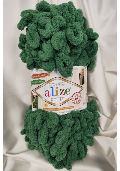 Puffy Çam Yeşili El Örgü İpi 100gr. 9mt. 5'li Paket - Renk: 532