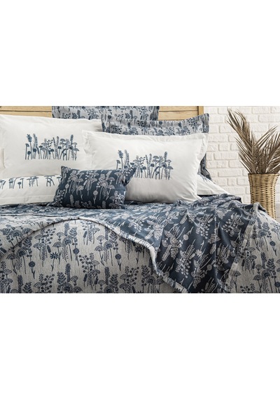 Valencia 8 Parça Çift Kişilik Çeyiz Seti Lacivert 240 X 260 Cm Lacivert
