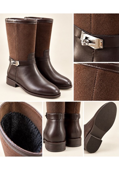 Dabab Shoes Frost Kadın Acı Kahve Cilt Ve Deri Tozu Garnili Metal Toka Detaylı Sıcak Astarlı Kaymaz Taban 3 Cm Topuklu Orta Konç Çizme Acı Kahverengi Dabab Shoes Frost Kadın Acı Kahve Cilt Ve Deri Tozu Garnili Metal Toka Detaylı Sıcak Astarlı Kaymaz Taban 3 Cm Topuklu Orta Konç Çizme Acı Kahverengi