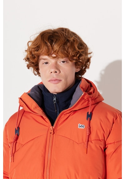 Lee Regular Fit Normal Kesim Kapüşonlu Turuncu Şişme Mont L88Bny700 Turuncu