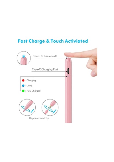 Apple Uyumlu iPad, 2018-2025 Pro11m4-air11m2-ip10/9/8/7/6-air5/4/3-mini6/5 İçin Avuç İçi Reddi Aktif Stylus Kalem