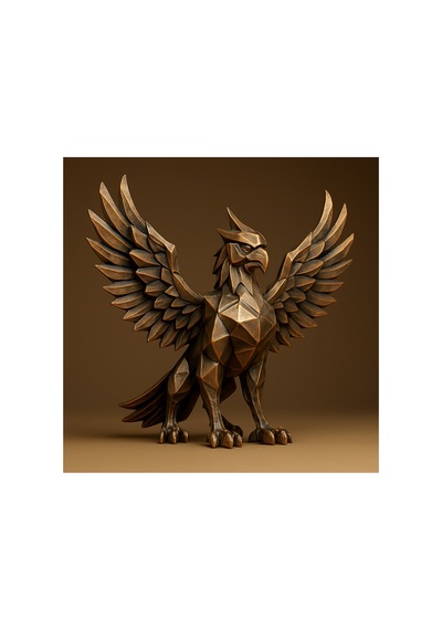Garuda Figürü Bakır Görünüm 15 Cm