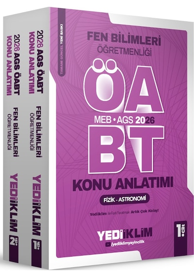 Yediiklim Yayınları 2026 Meb Ags Öabt Fen Bilimleri Öğretmenliği Konu Anlatımı 2 Cilt
