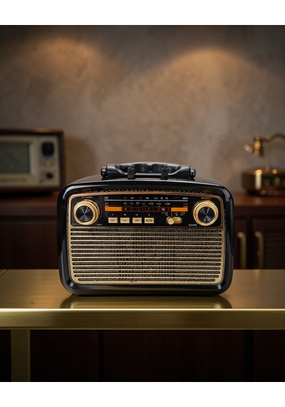Müzik Kutusu Bluetooth Bağlantılı El Fenerli Nostaljik Tasarım Ucznostaljikr2-1